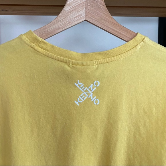 Kenzo Yellow Vanilla Sport Big X Logo Cotton T-shirt Medium - Picture 10 of 16